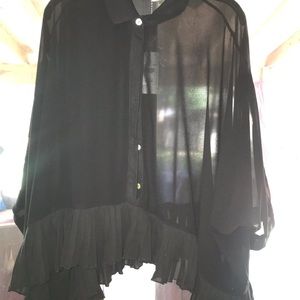 See Through Swing Over Blouse